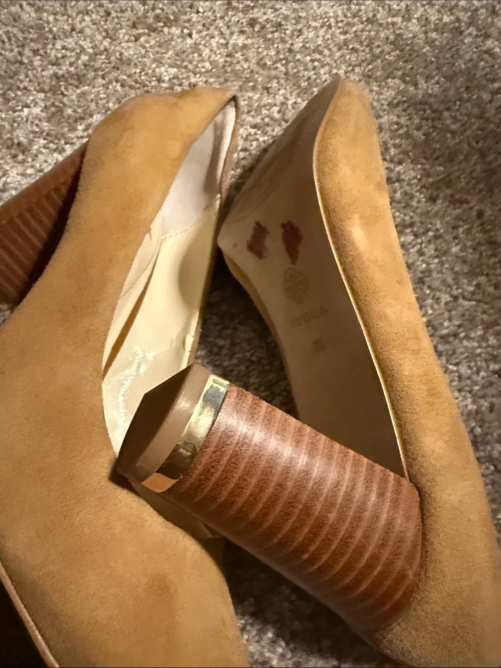 Isola Suede Pointed-Toe Pumps in Camel